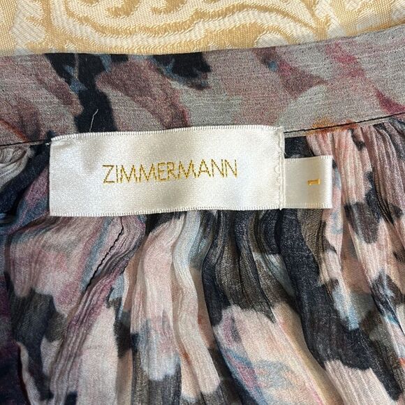 Zimmerman Tempest Frolic High-Neck Floral Silk Maxi Dress - Picture 8 of 10